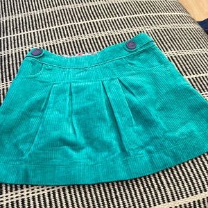 Mini Boden- bright green, corduroy girl’s mini skirt. Size- 7-8